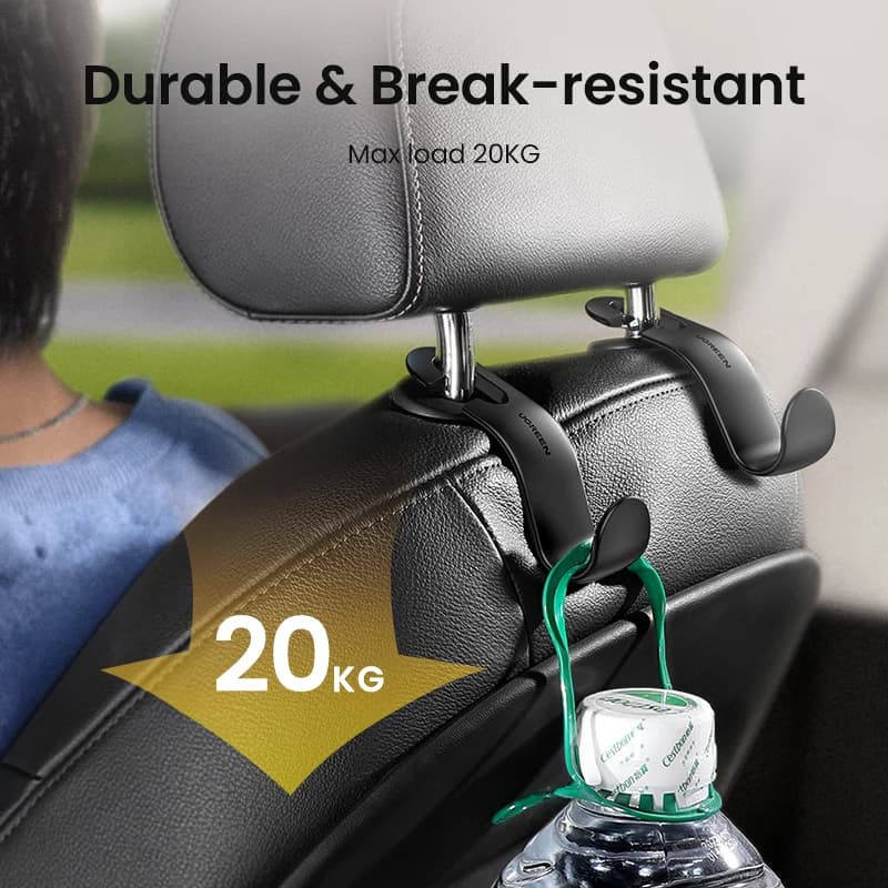 2-Pack Cangkuk Boleh Laras Kepala Kerusi Belakang Kereta