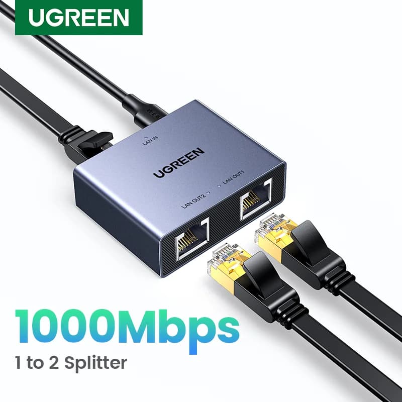 Pemisah Ethernet RJ45, Adapter LAN 1 ke 2