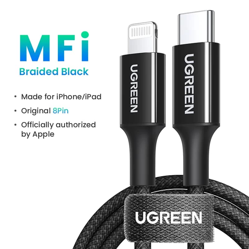 Kabel USB-C ke Lightning, PD 20W, MFi