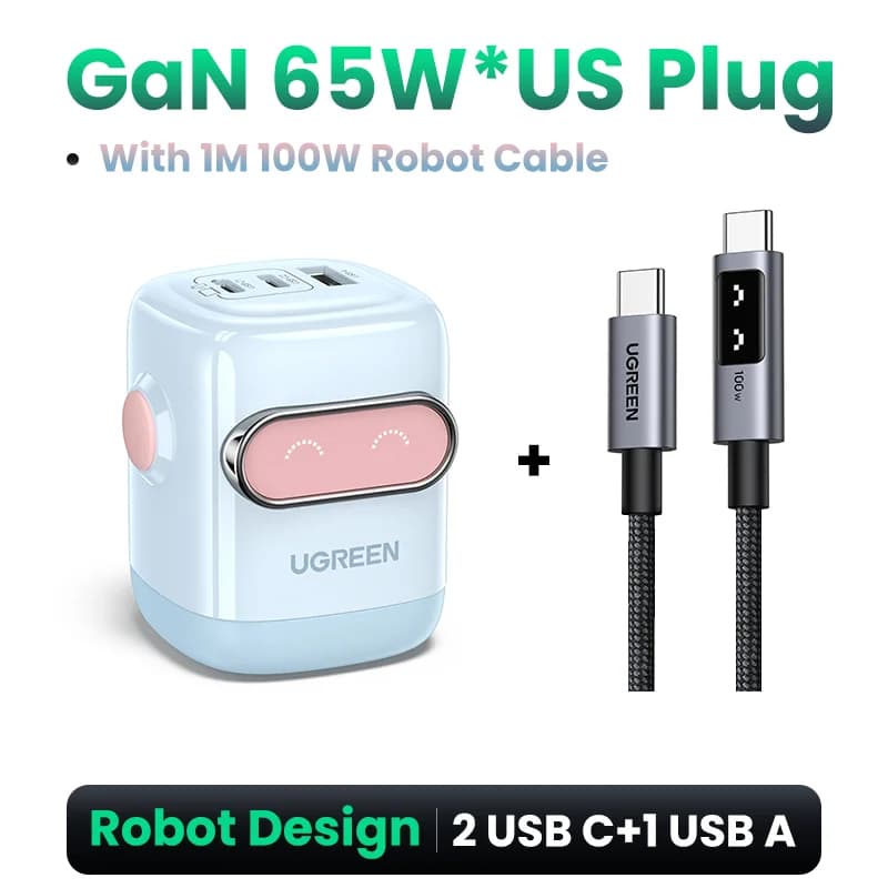 Pengecas USB-C PD GaN 65W, Plug AS
