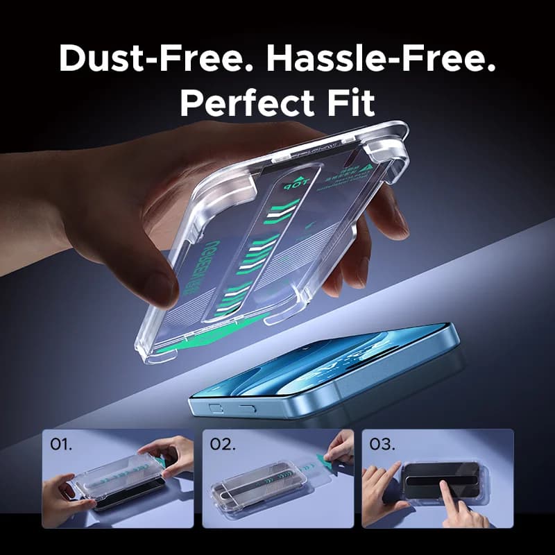 Pelindung Skrin Kaca Tempered untuk iPhone, Pek 2 Unit
