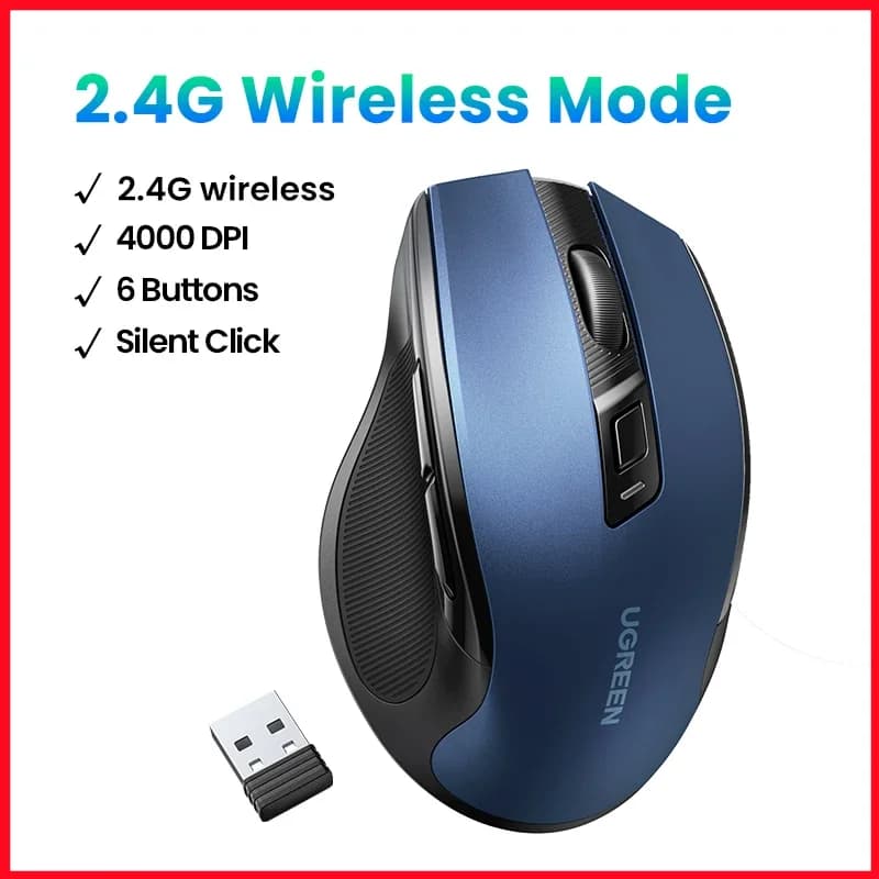 Tetikus Wayarles Ergonomik, Bluetooth, 4000 DPI