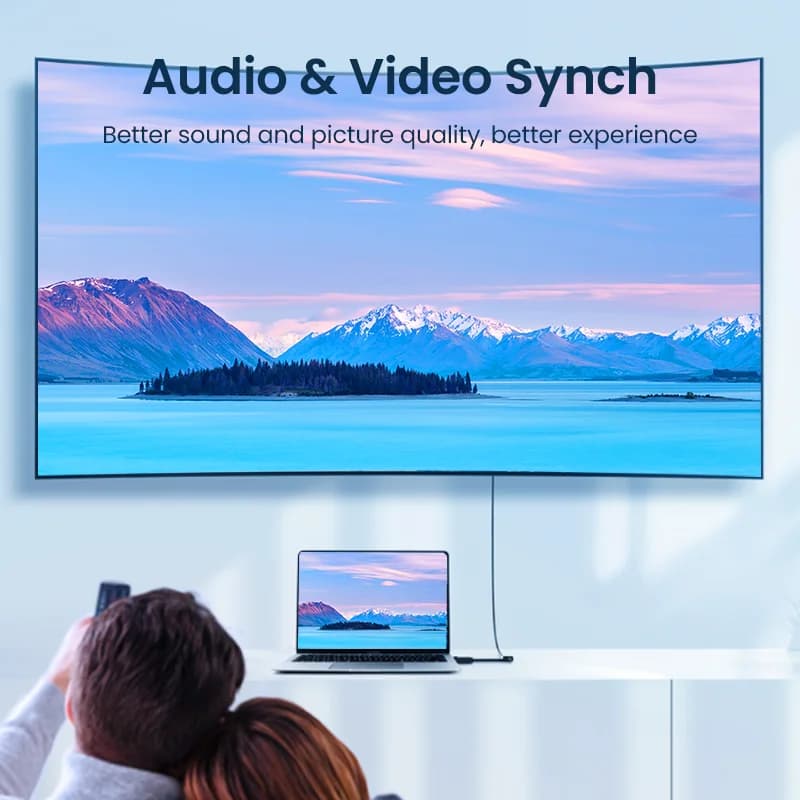 Penyesuai Pengubah DisplayPort ke HDMI 4K