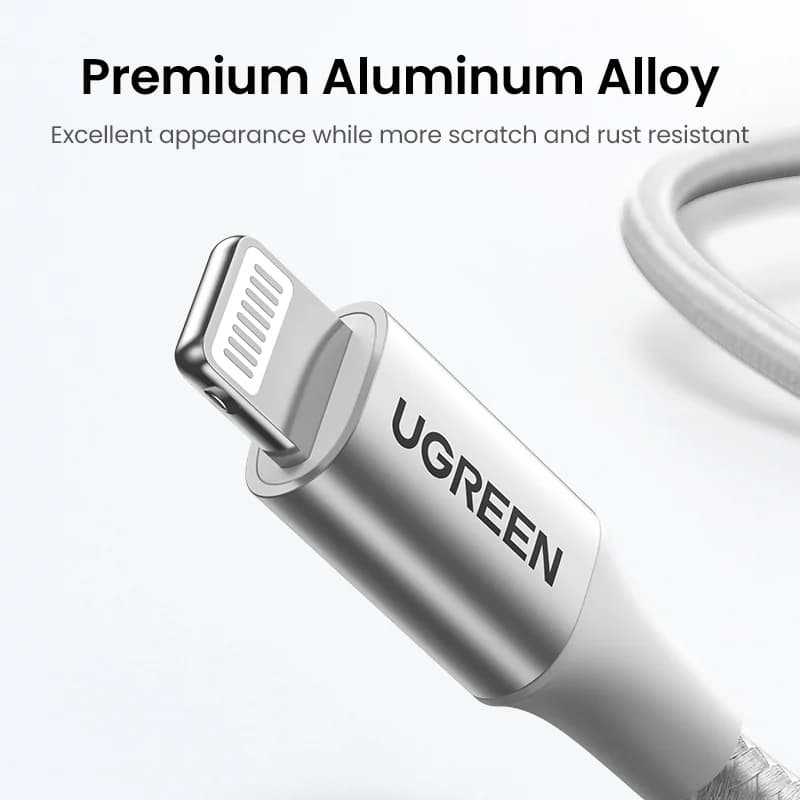 Kabel USB-C ke Lightning MFi, Pengecasan Pantas PD 30W