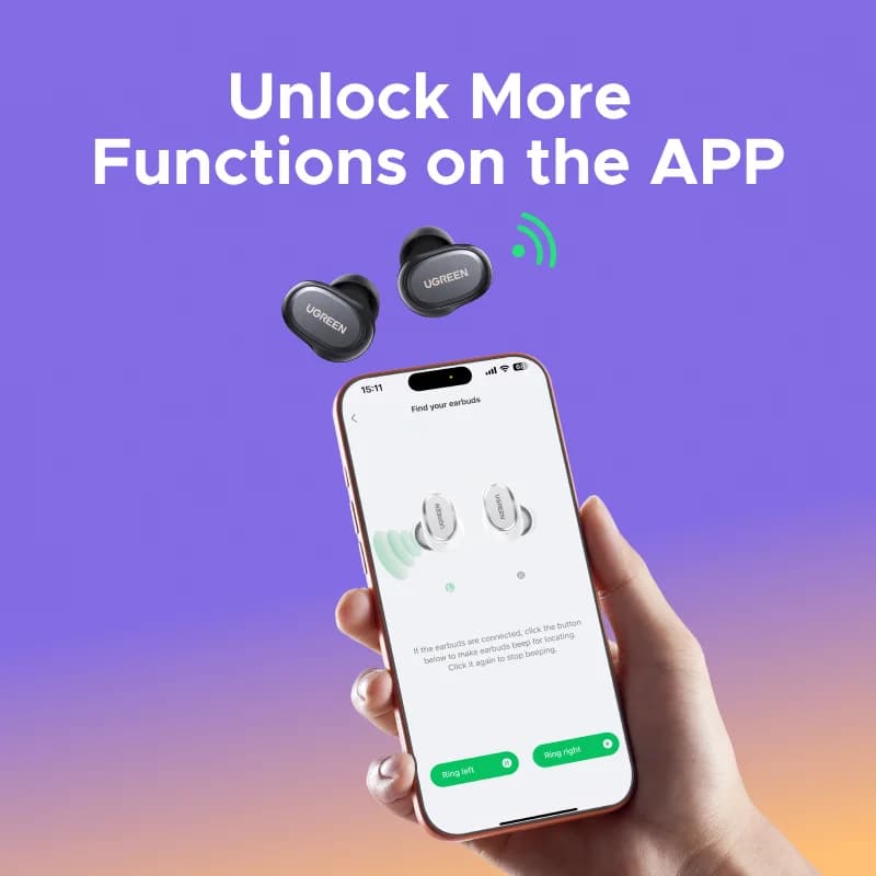 Earbud Wayarles dengan Bluetooth 6.0 dan Kawalan Aplikasi
