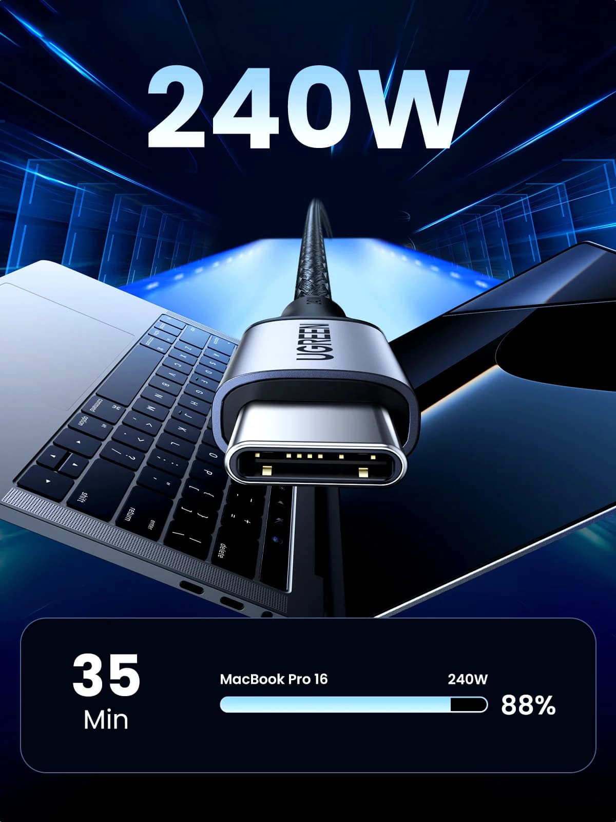 Kabel Pengecas USB-C PD 3.1 240W