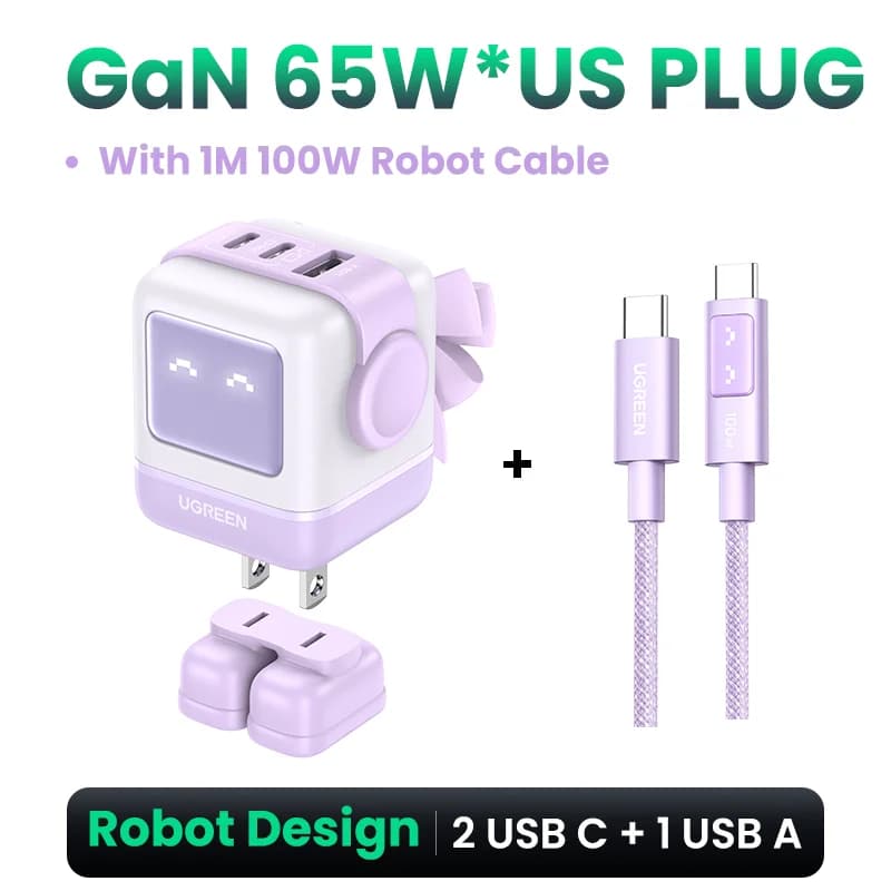 Pengecas Pantas GaN USB-C 30W/65W dengan PPS