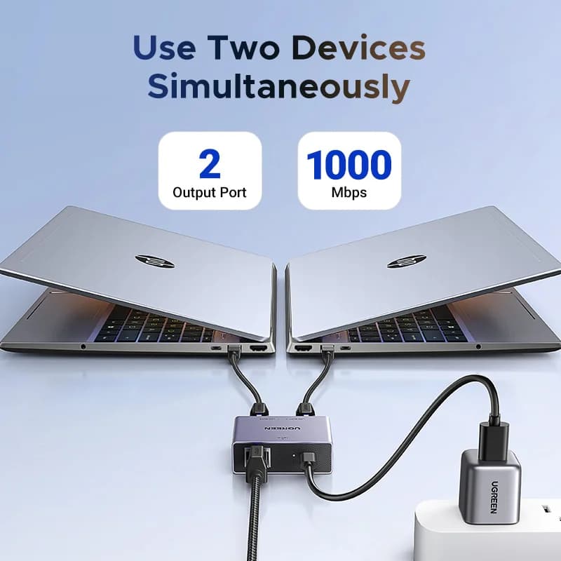 Pemisah Ethernet RJ45, Adapter LAN 1 ke 2