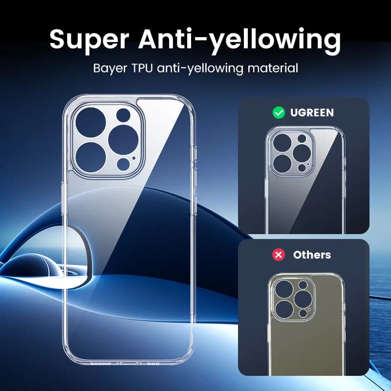 Sarung Jernih Telus Anti-Retak untuk iPhone