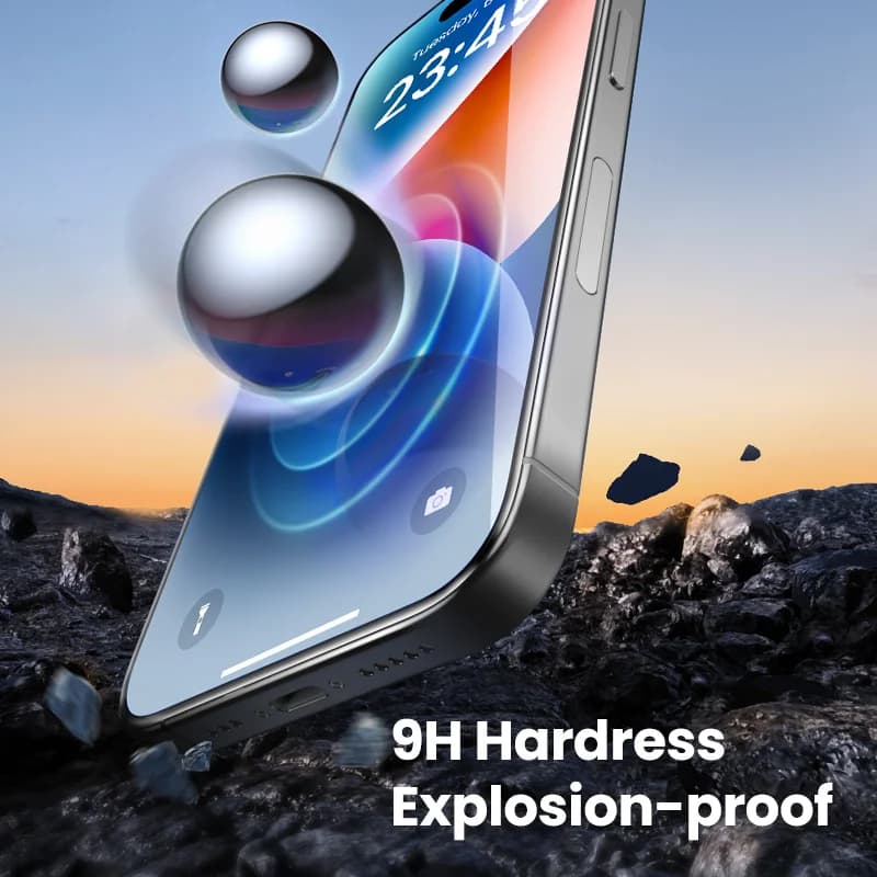Pelindung Skrin Kaca Tempered untuk iPhone