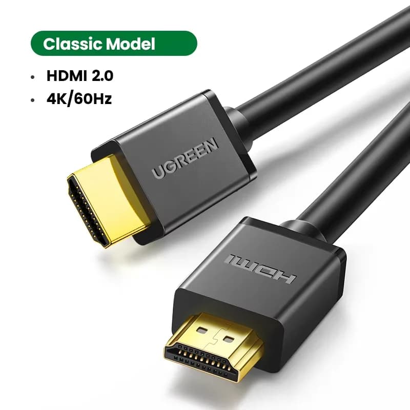 Kabel HDMI Kelajuan Tinggi, 4K 60Hz, Bersalut Emas