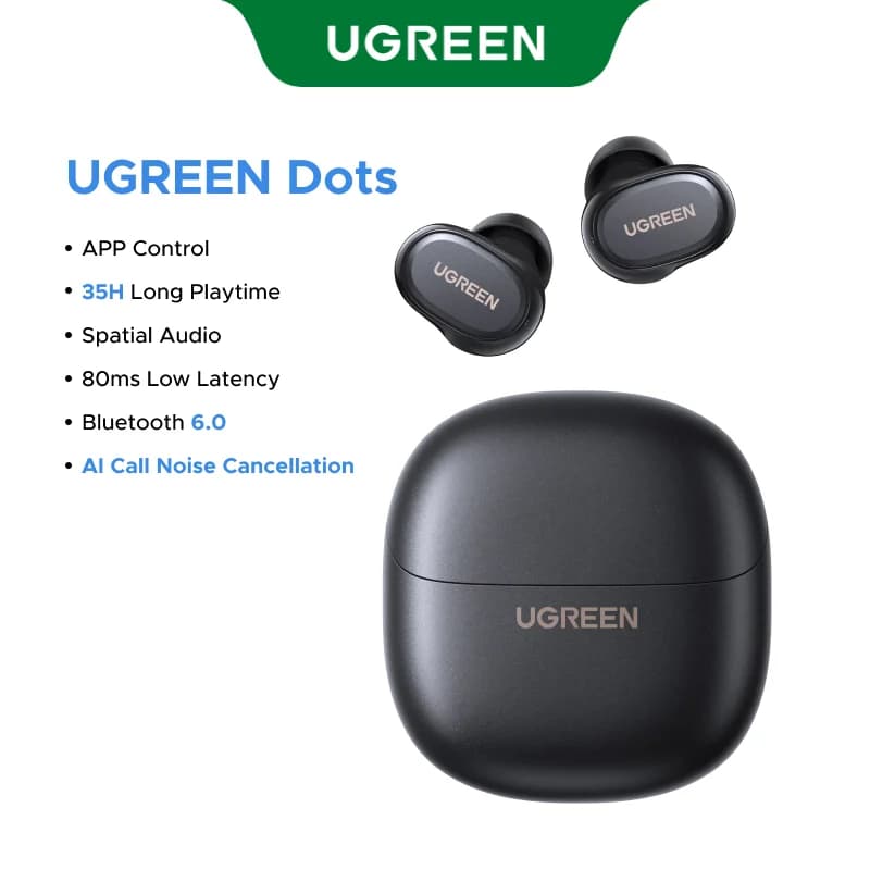 Earbud Wayarles dengan Bluetooth 6.0 dan Kawalan Aplikasi