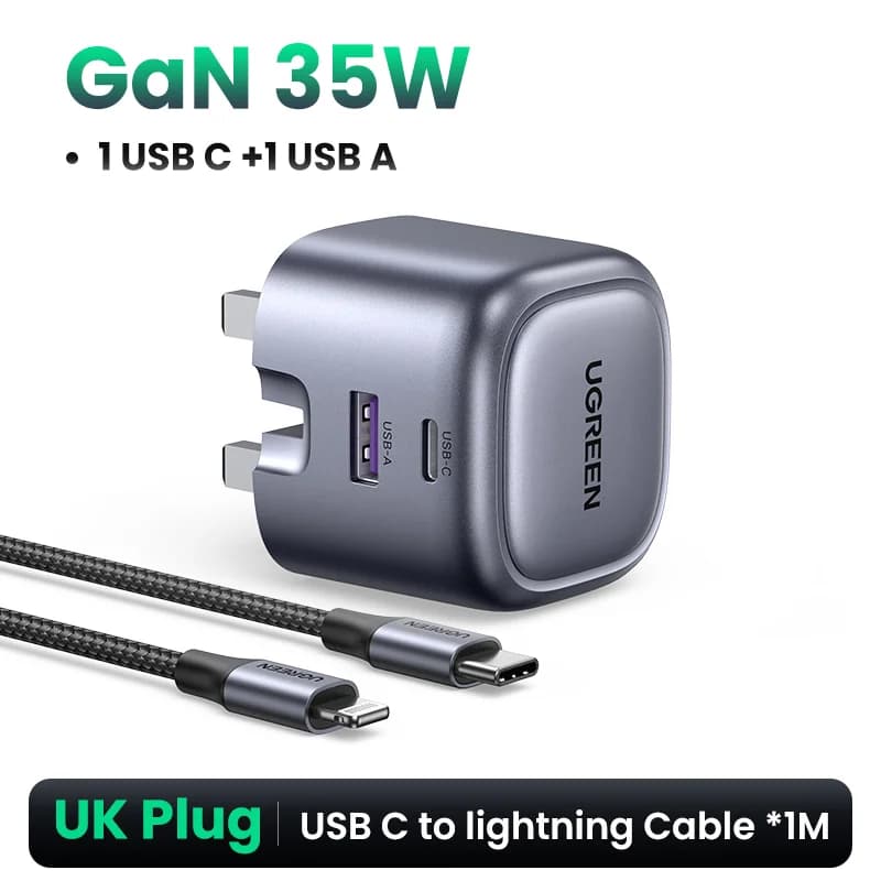 Pengecas Pantas GaN USB-C PD 35W