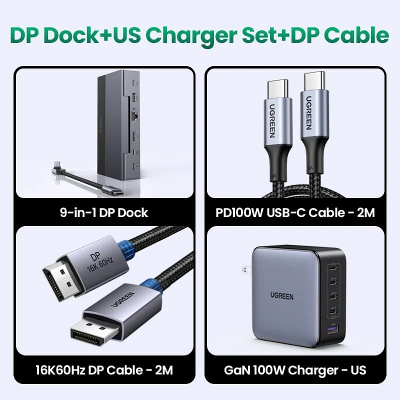 Stesen Pendaratan USB-C, 4K 120Hz, 10Gbps, PD 100W
