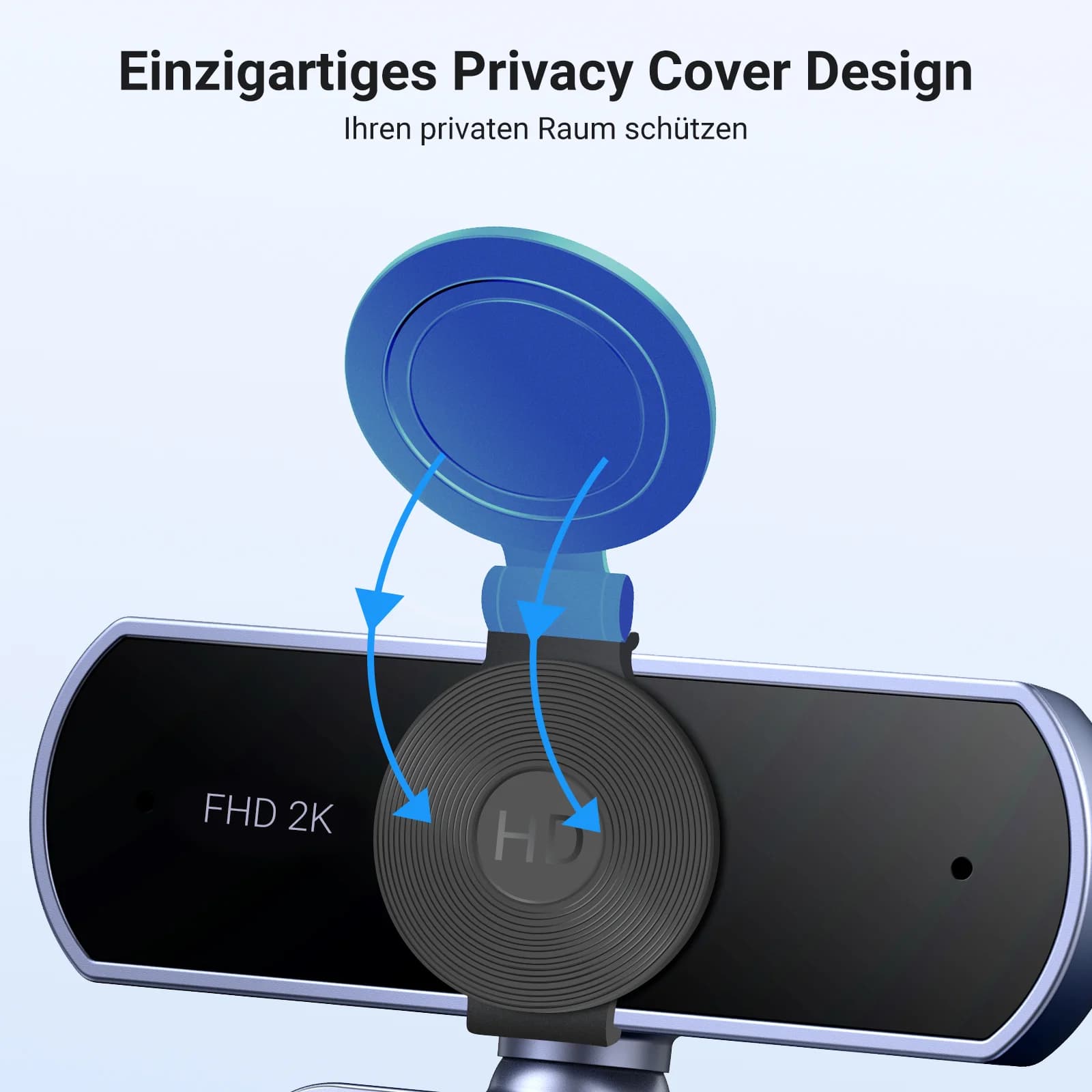 Webcam Mini USB HD 2K dengan Dua Mikrofon
