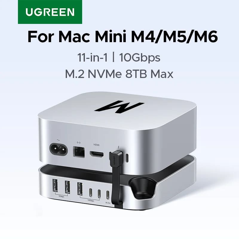 Stesen Docking USB-C dengan Slot SSD M.2 NVMe dan Hub 10Gbps