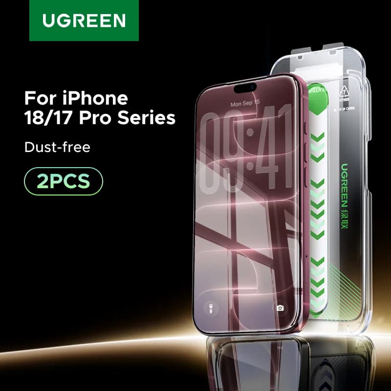 Pelindung Skrin Kaca Tempered untuk iPhone, Pek 2 Unit