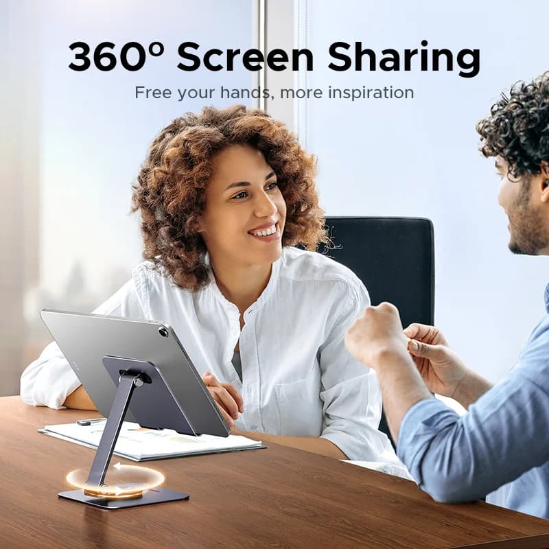 Pemegang Tablet dan Telefon Aluminium Boleh Diputar 360°