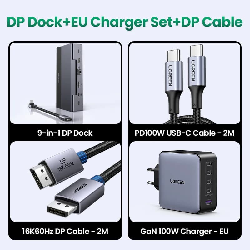 Stesen Pendaratan USB-C, 4K 120Hz, 10Gbps, PD 100W