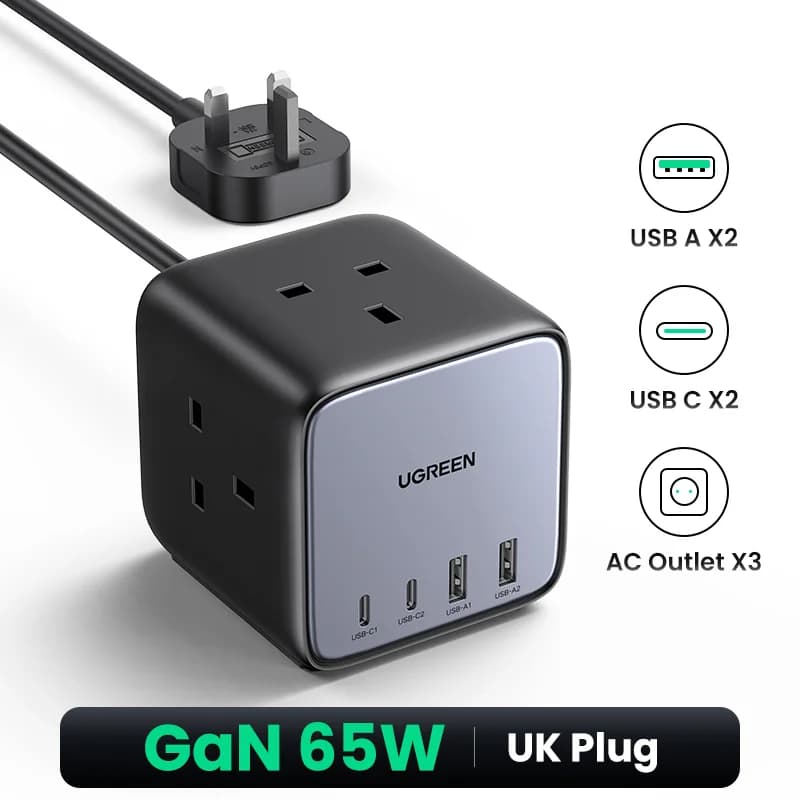 Stesen Pengecasan Desktop GaN 100W Jalur Kuasa