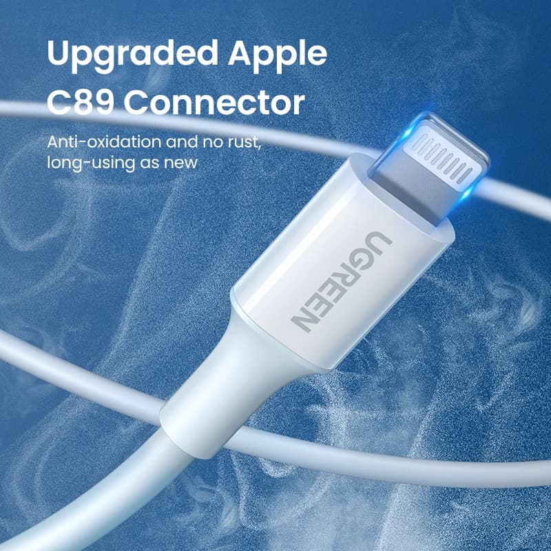 Kabel Pengecas Pantas USB ke Lightning Bertauliah MFi