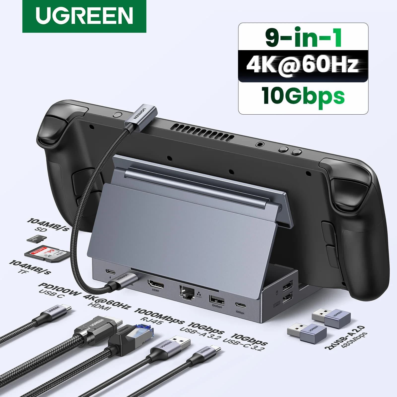 Stesen Dok Steam Deck dengan HDMI