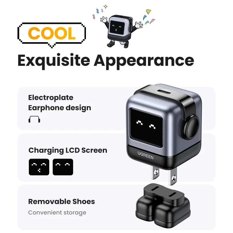 Pengecas Pantas GaN USB-C 30W/65W dengan PPS