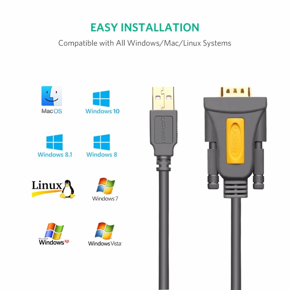 Kabel Adapter Port Siri USB ke RS232 DB9