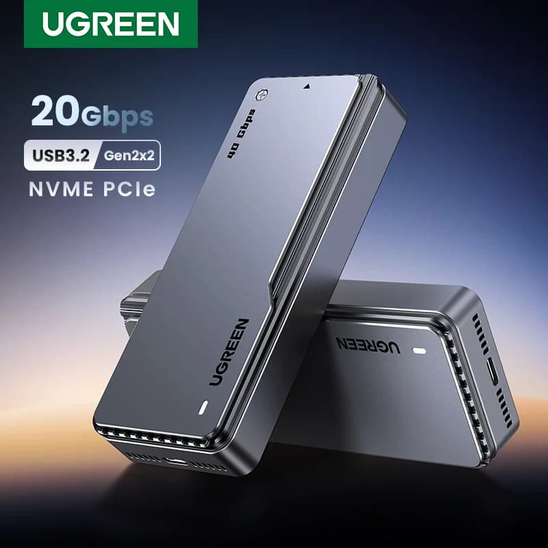 Bekas Enclosure SSD M.2 NVMe, 20Gbps, Aluminium