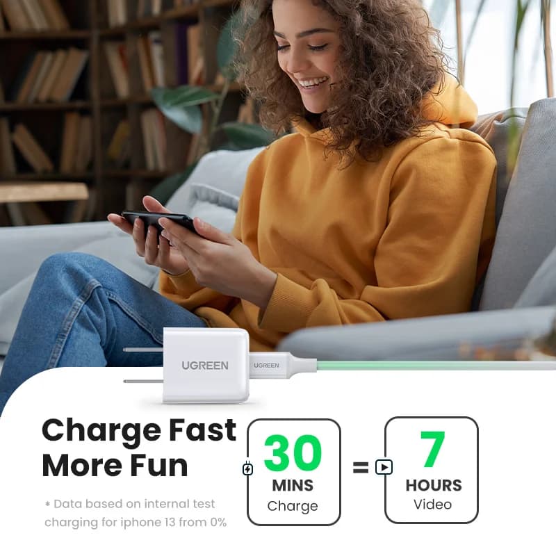 Pengecas Dinding Pantas USB-C PD 20W