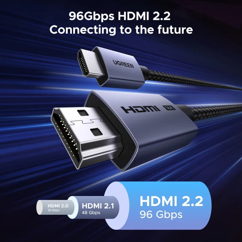 Kabel HDMI 2.1 Kelajuan Ultra Tinggi, 8K/60Hz