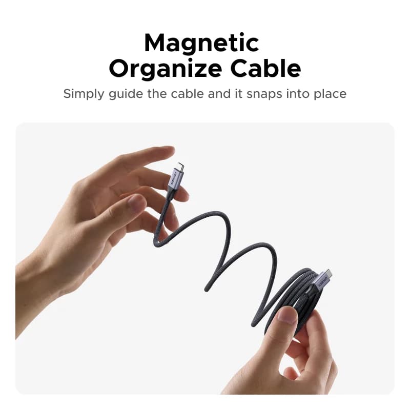 Kabel Pengecasan Bertenun Magnetik USB-C 240W