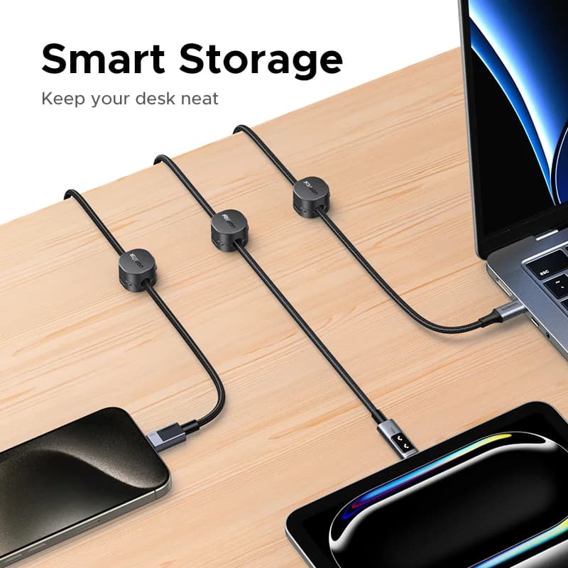 Klip Pengatur Kabel Magnetik untuk Meja