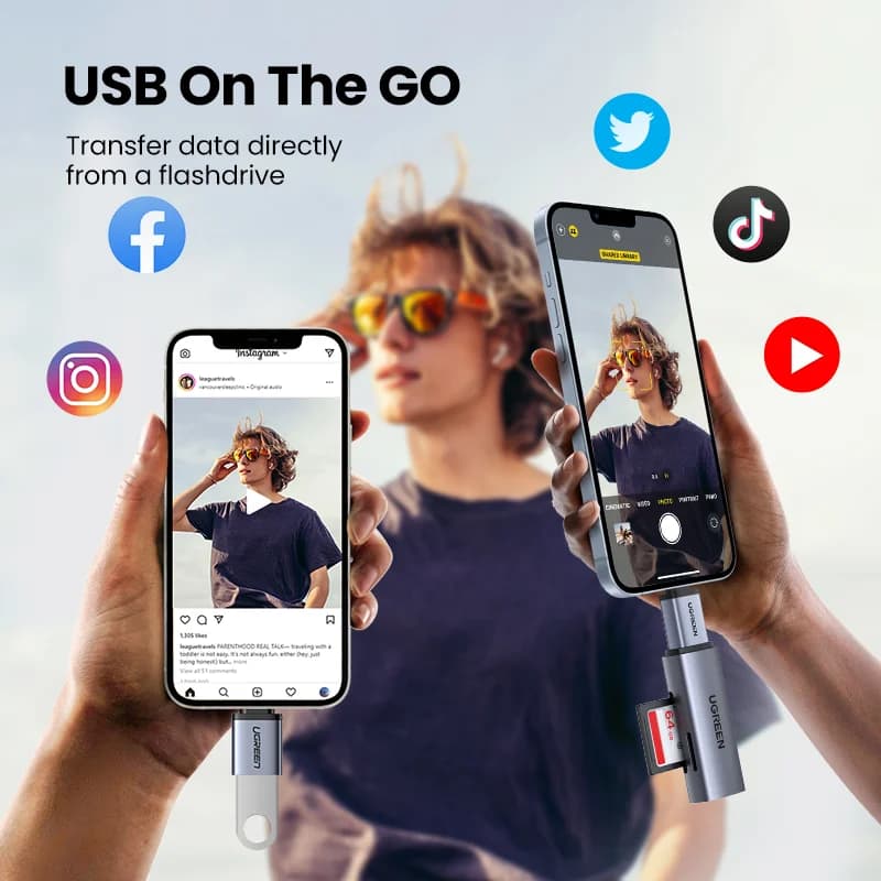 Penyesuai OTG USB-C ke USB-A Betina