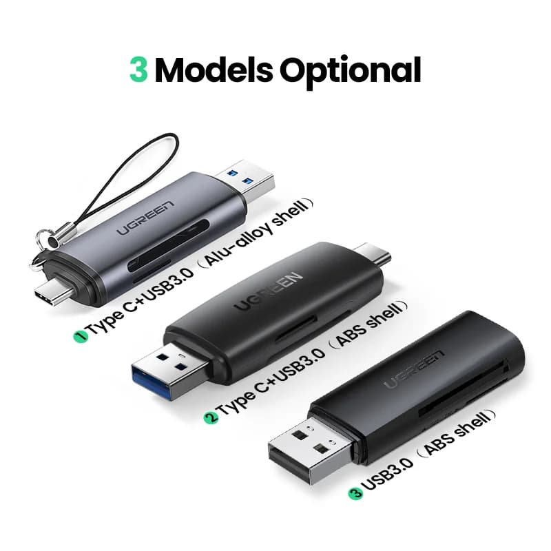 Pembaca Kad SD/MicroSD USB 3.0 & USB-C