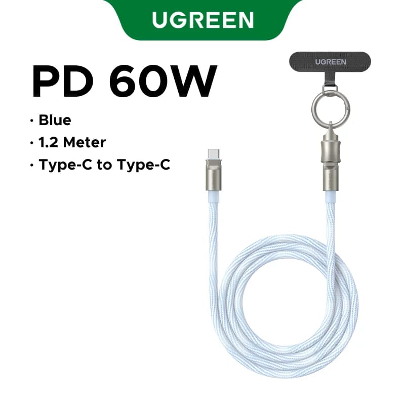 Kabel Pengecasan Tali Leher USB-C PD60W