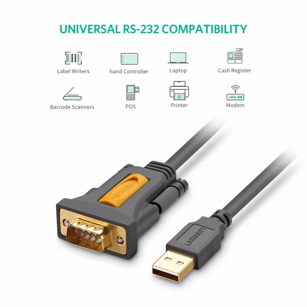 Kabel Adapter Port Siri USB ke RS232 DB9