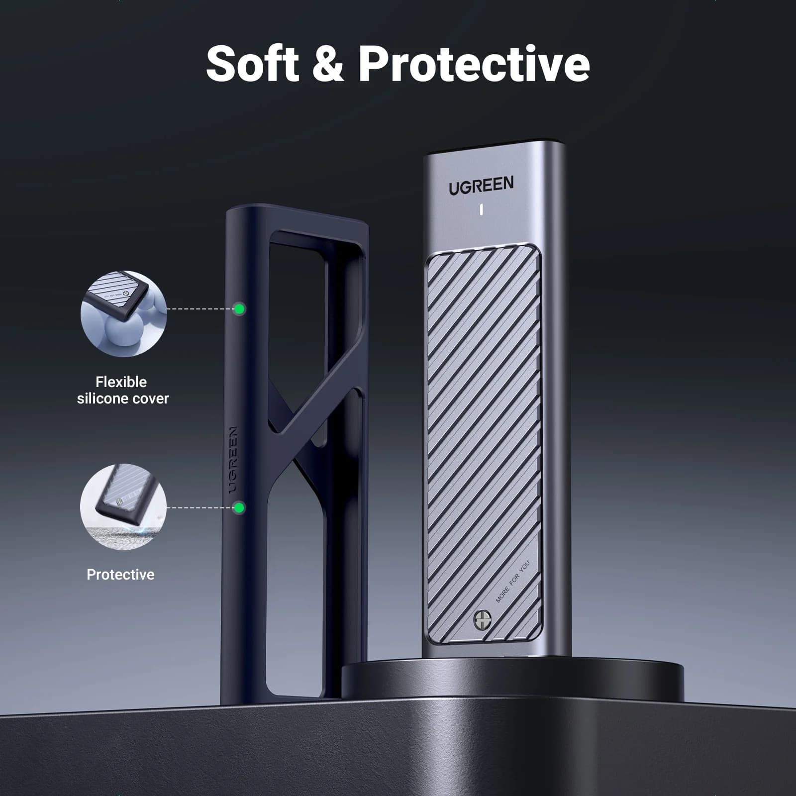 Sarung SSD M.2 NVMe USB-C 5Gbps