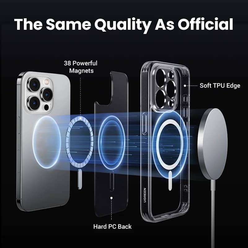 Sarung TPU Magnetik Kalis Runtuhan untuk iPhone