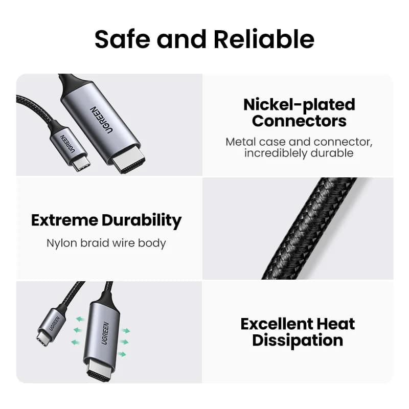 Kabel USB-C ke HDMI, Penyesuai Video Resolusi 4K