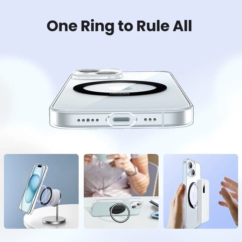 Penyesuai Cincin Logam Magnetik untuk Pengecasan Tanpa Wayar MagSafe