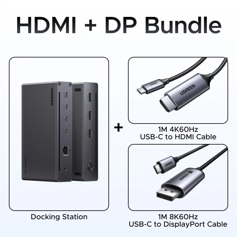 Stesen Pemindahan Data Thunderbolt 4 8-dalam-1 dengan Keluaran 8K