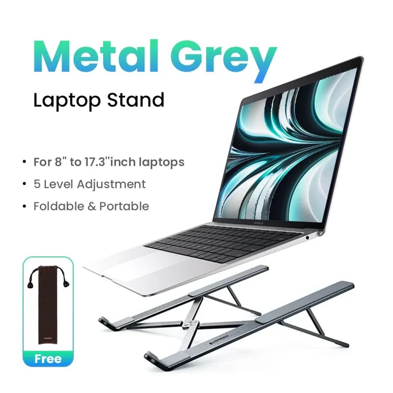 Penyandar Laptop Aluminium Boleh Lipat untuk MacBook