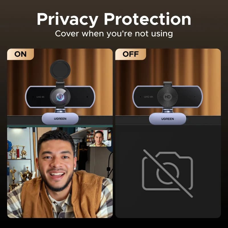 Webcam USB Mini dengan Mikrofon Berganda, 1080P HD