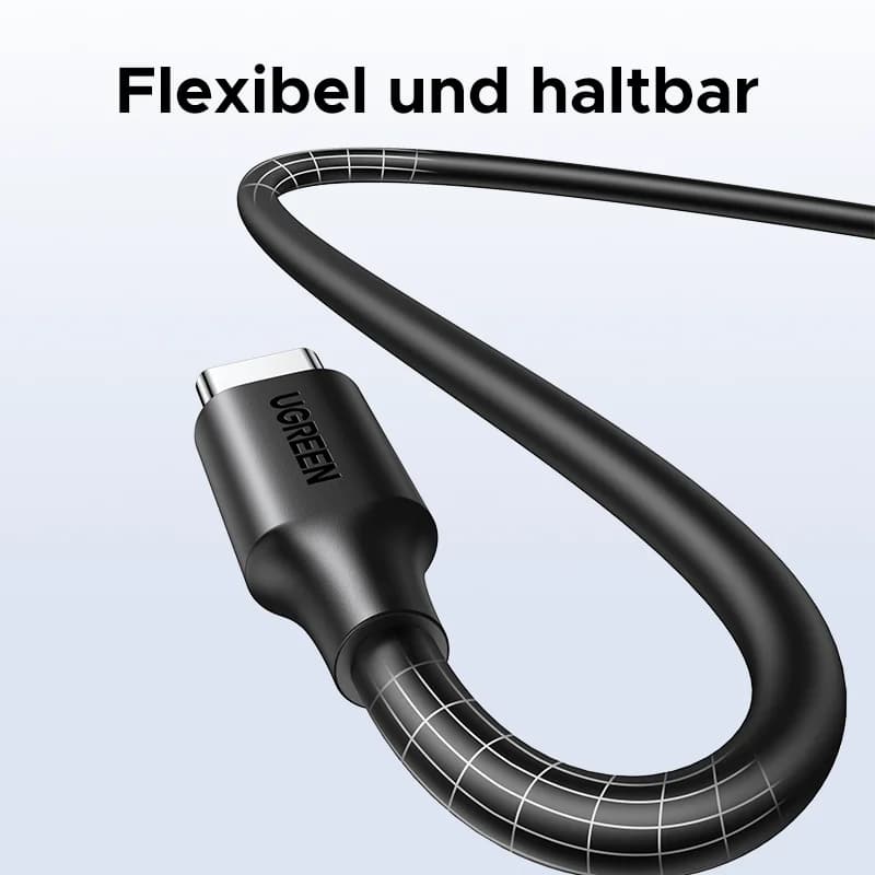 Kabel USB-C ke USB-C, Pengecasan Pantas PD 60W
