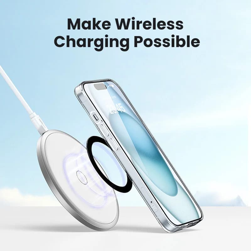 Penyesuai Cincin Logam Magnetik untuk Pengecasan Tanpa Wayar MagSafe