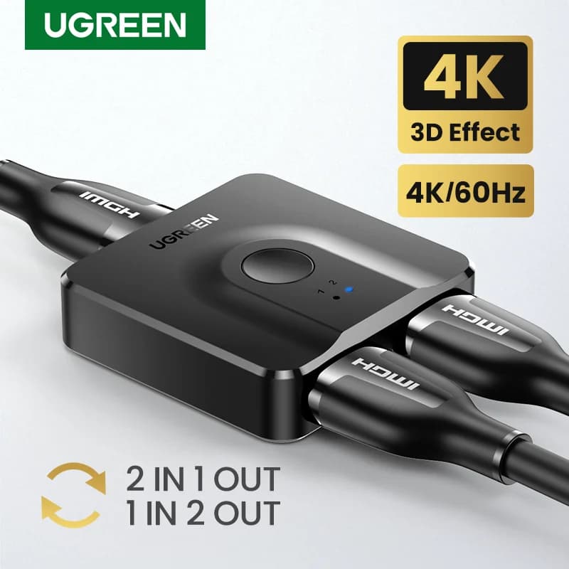 Pemisah dan Pengalih HDMI 4K Dua Hala