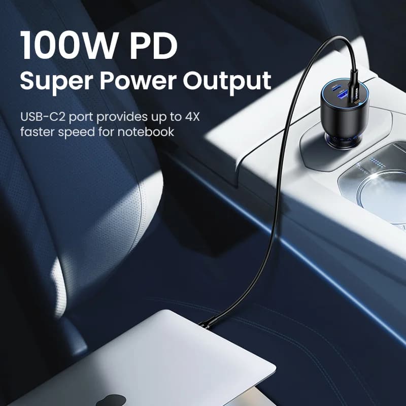 Pengecas Kereta Pantas USB-C 130W, PD3.0