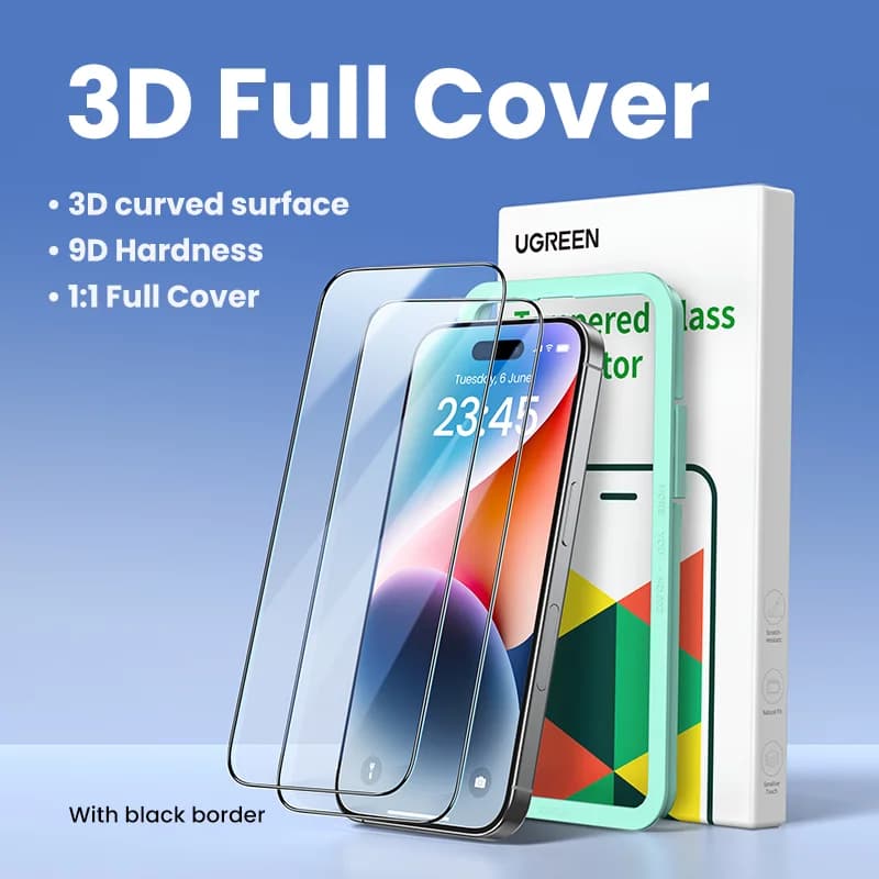 Pelindung Skrin Kaca Tempered untuk iPhone