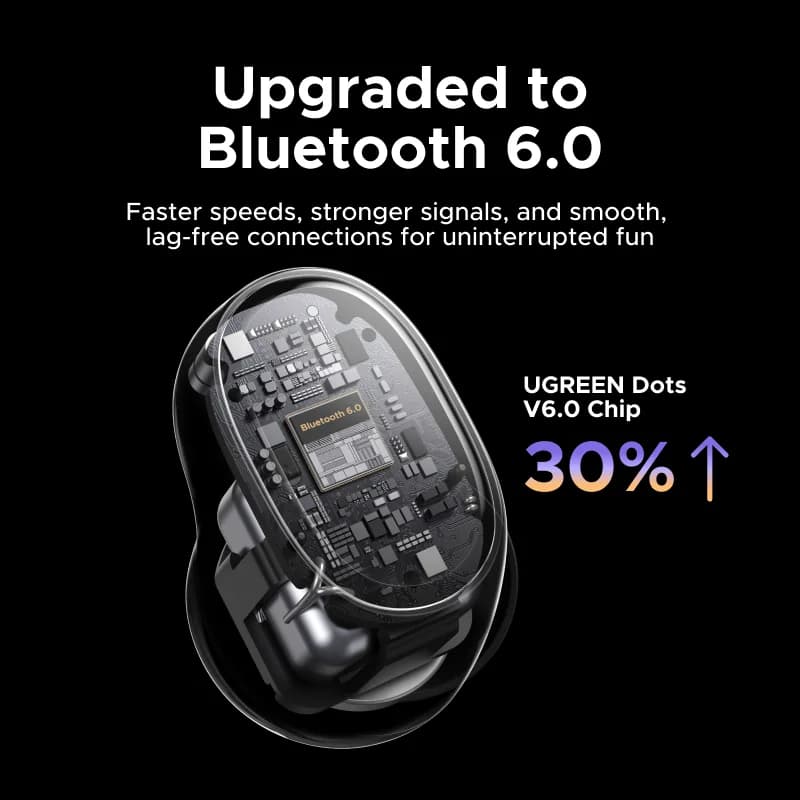 Earbud Wayarles dengan Bluetooth 6.0 dan Kawalan Aplikasi